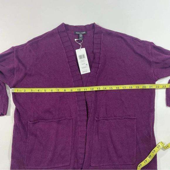 New Eileen Fisher Linen Cotton Cardigan 3/4 Sleeve - Picture 6 of 6